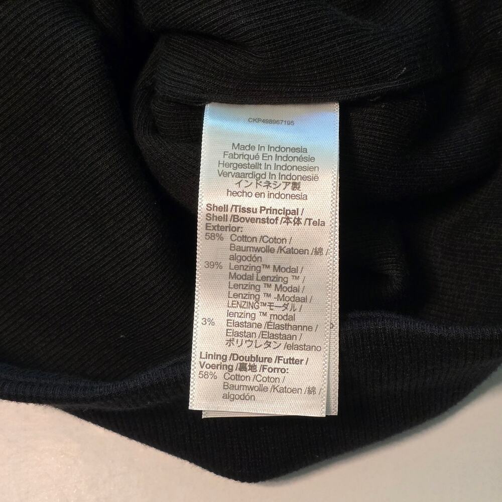 Madewell Squareneck Tank Top Womens Size XS Black Ribbed Cotton Modal Blend NWT - Picture 4 of 8